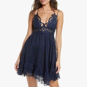 Free People Adella Slip Dress (Navy)